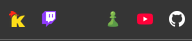Example of an invisible separator between bookmarks